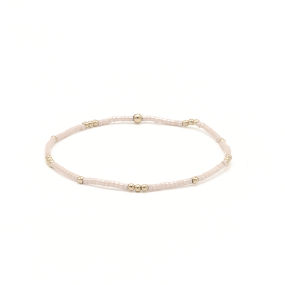 Newport - Palest Pink + Gold Waterproof Bracelet