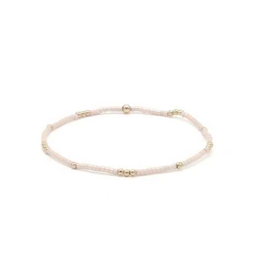 Newport - Palest Pink + Gold Waterproof Bracelet