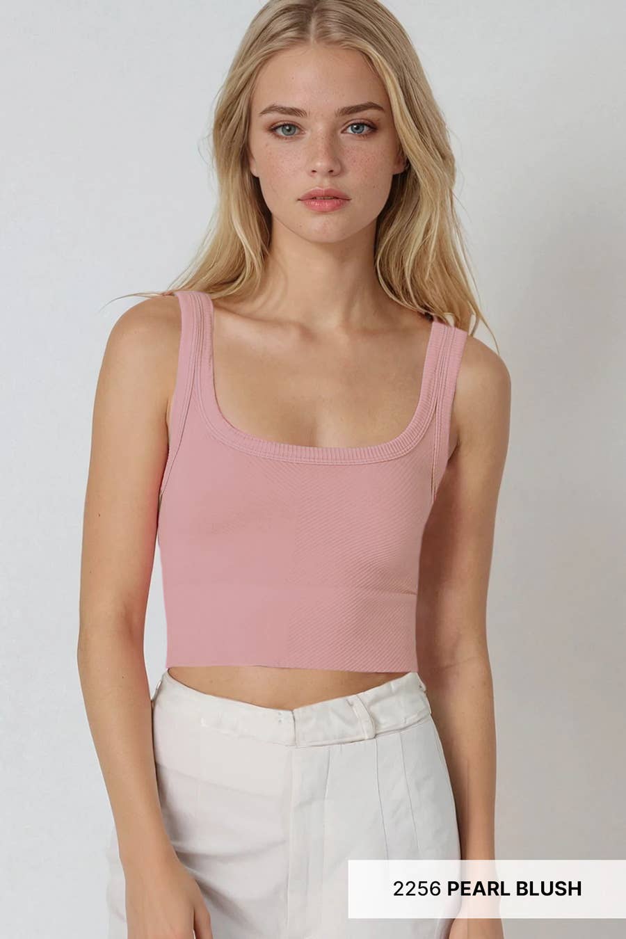 Chevron Ribbed Crop Top: Aloha Fuchsia