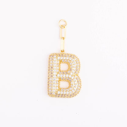 Bag Charm | Heather Initial: T