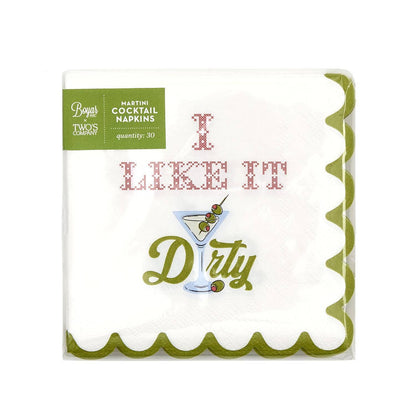 I Like it Dirty | Olive Martini |  Paper Cocktail Napkins