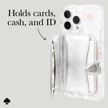 Kate spade new york Morgan Wallet MagSafe Metallic Silver