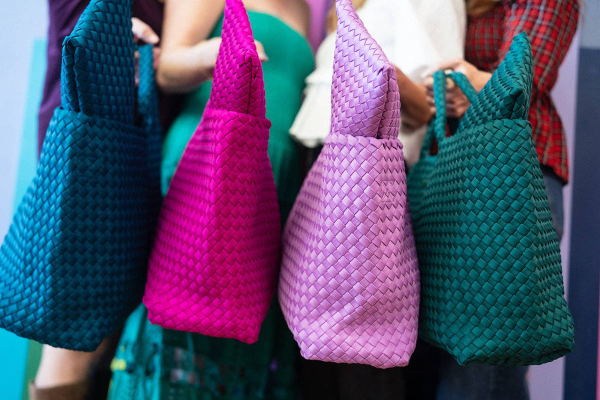 Woven Mahjong Bag - Navy
