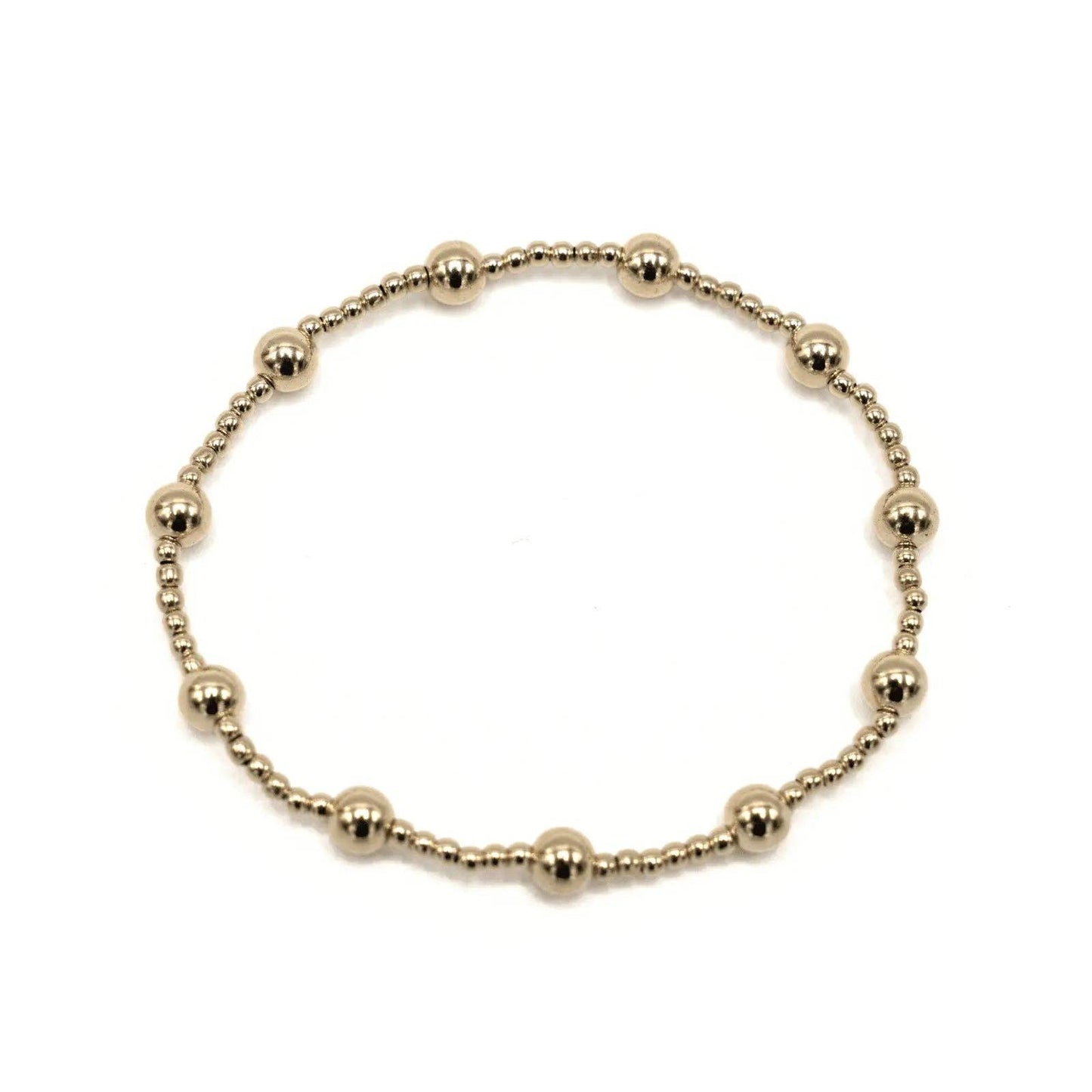 The Malibu 2x5 14k Gold filled Beaded Bracelet: 2mm5 / 6.5"