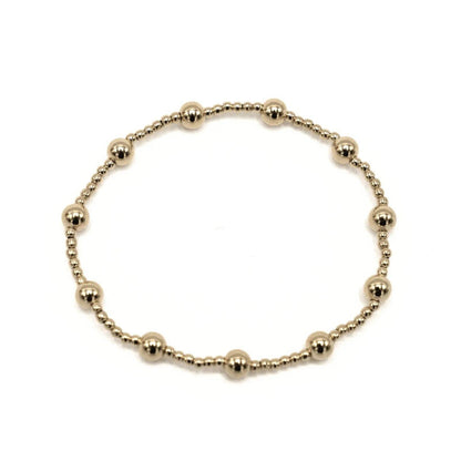 The Malibu 2x5 14k Gold filled Beaded Bracelet: 2mm5 / 6.5"
