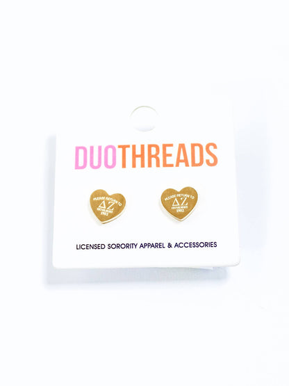 Theta Heart Earrings
