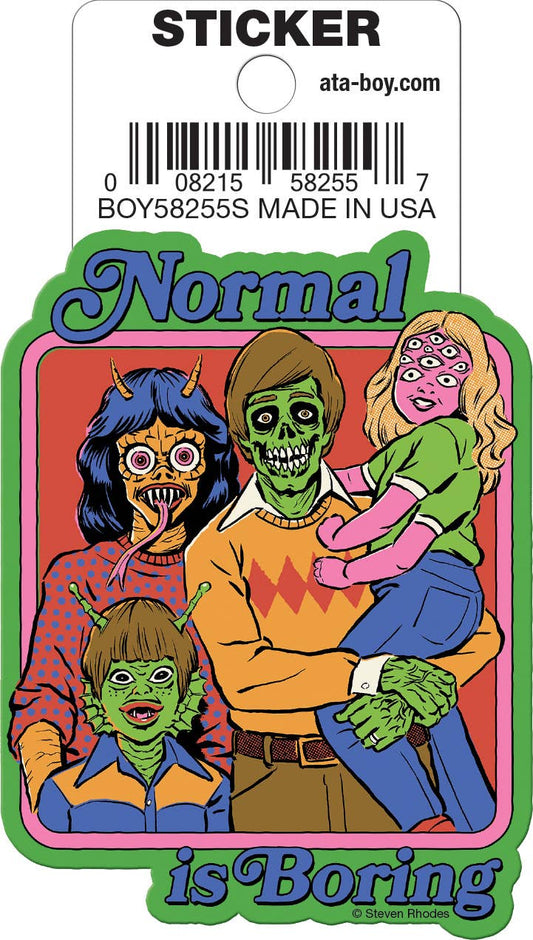 Steven Rhodes Normal is Boring Sticker