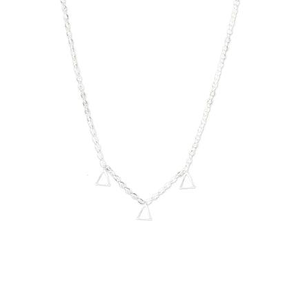 Tri Delta Silver Letters Necklace