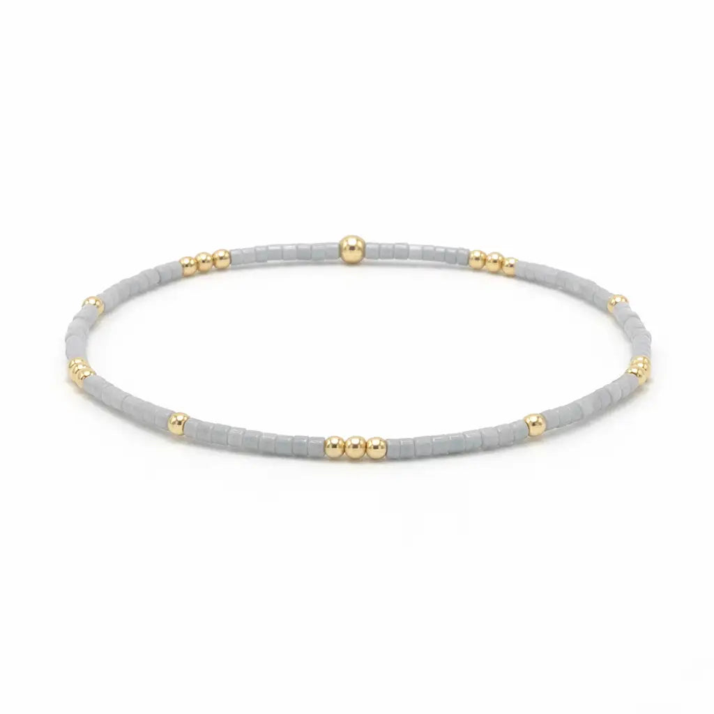 Newport - Cloud Gray + Gold Waterproof Bracelet
