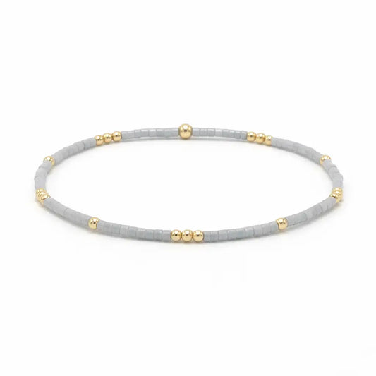 Newport - Cloud Gray + Gold Waterproof Bracelet