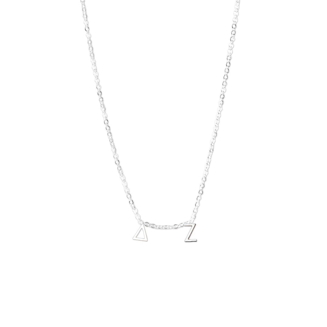 DZ Silver Letter Necklace