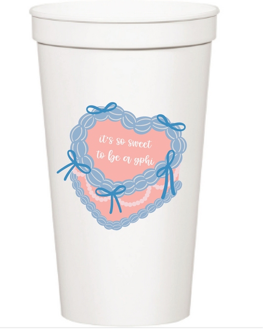 "It's So Sweet" Sorority Stadium Cup - Gamma Phi Beta