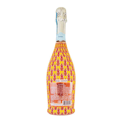 Prosecco Bottle Wrap - Yellow Leaf Blockprint