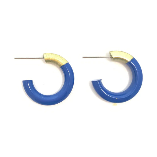 Liz Small Hoops - Royal Blue