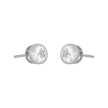 MARISOL BEZEL STUD 5MM: SILVER
