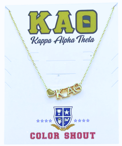 Theta Heart Necklace
