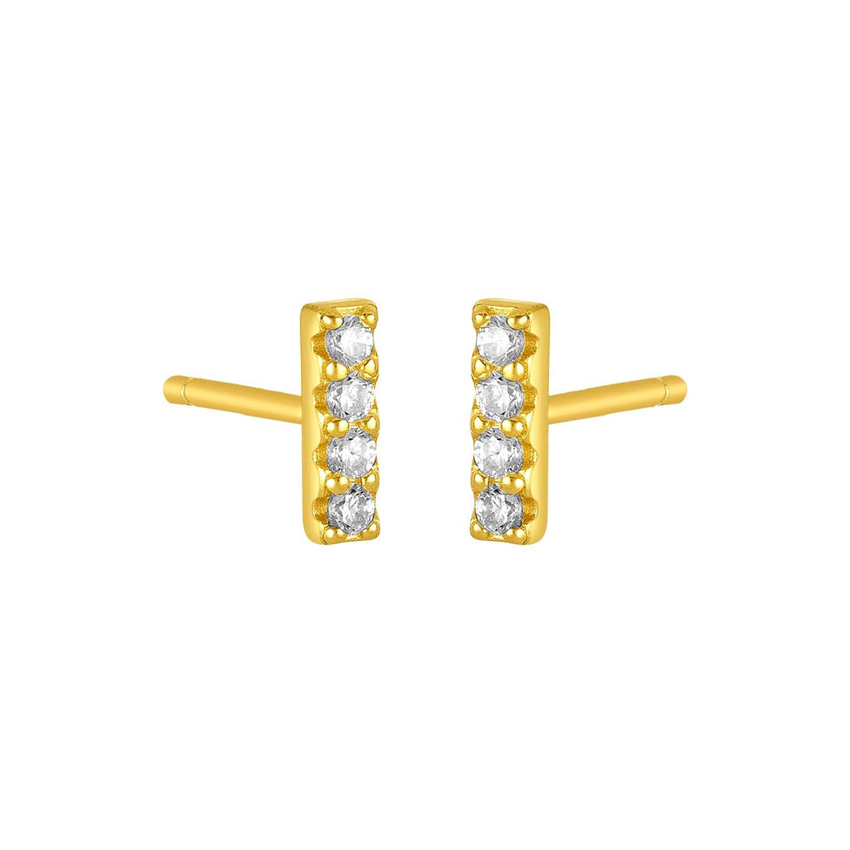 MAEDA BAR STUDS GOLD: GOLD