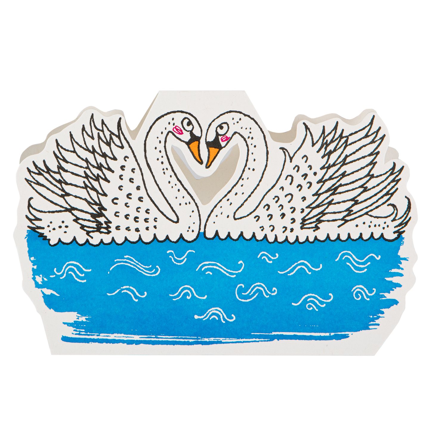 Two Swans| Cut-Out - Greeting Card