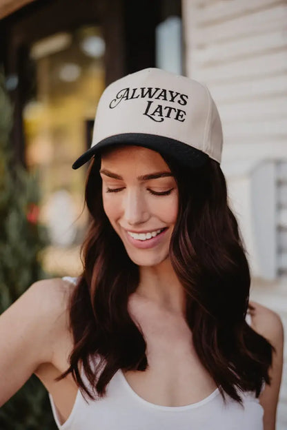Always Late Hat - Pink Stripe