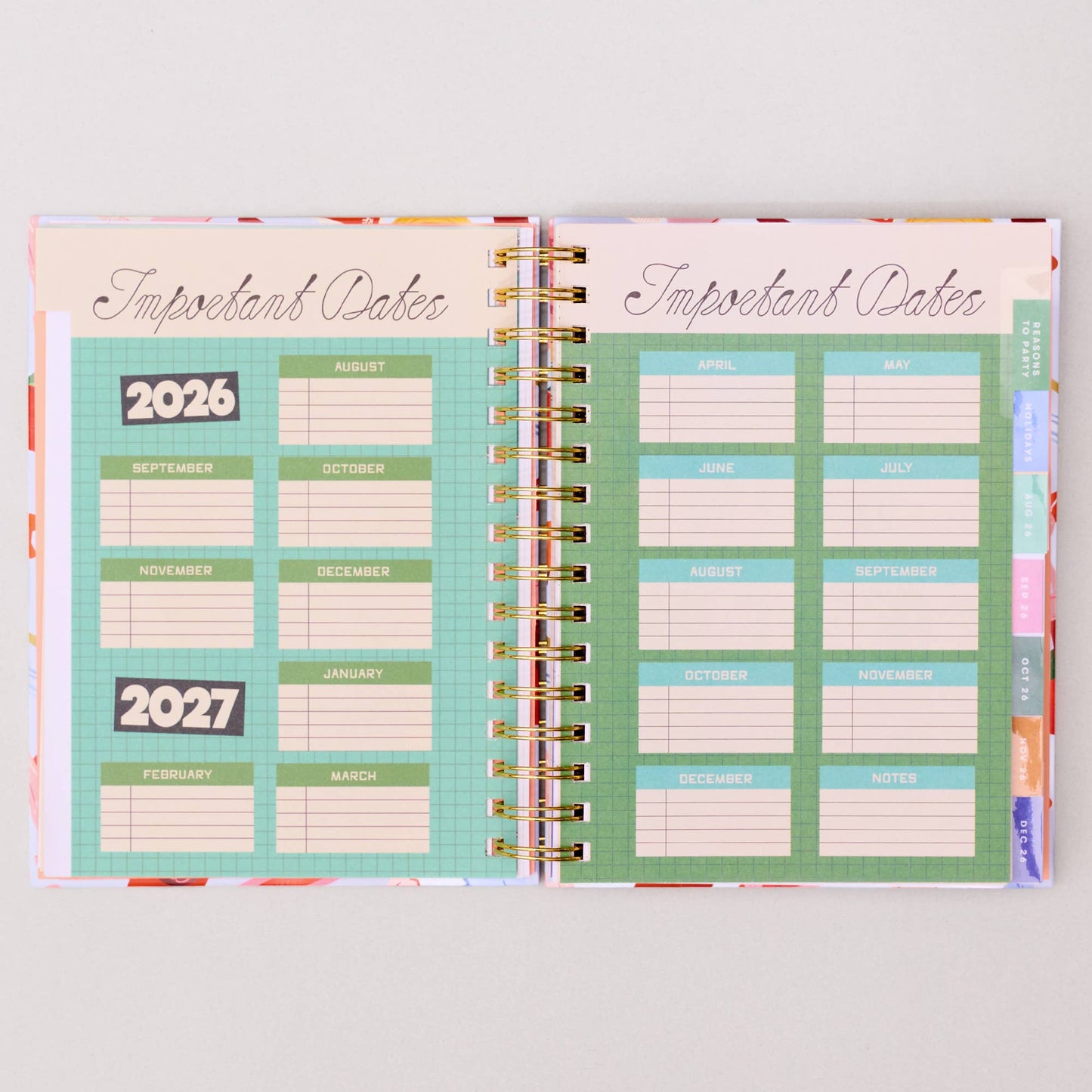 17-Month Academic Planner - Medium Oil Paint Floral