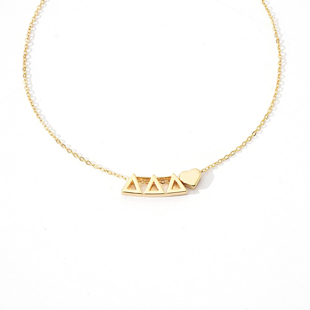 Heart Necklace - Tri Delta