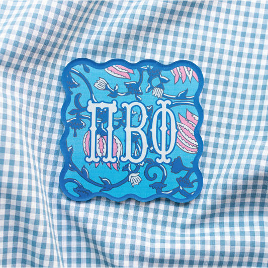 Pi Phi Block Print Coaster
