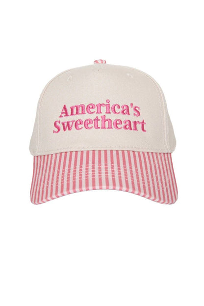 America's Sweetheart Hat - Blue Stripe