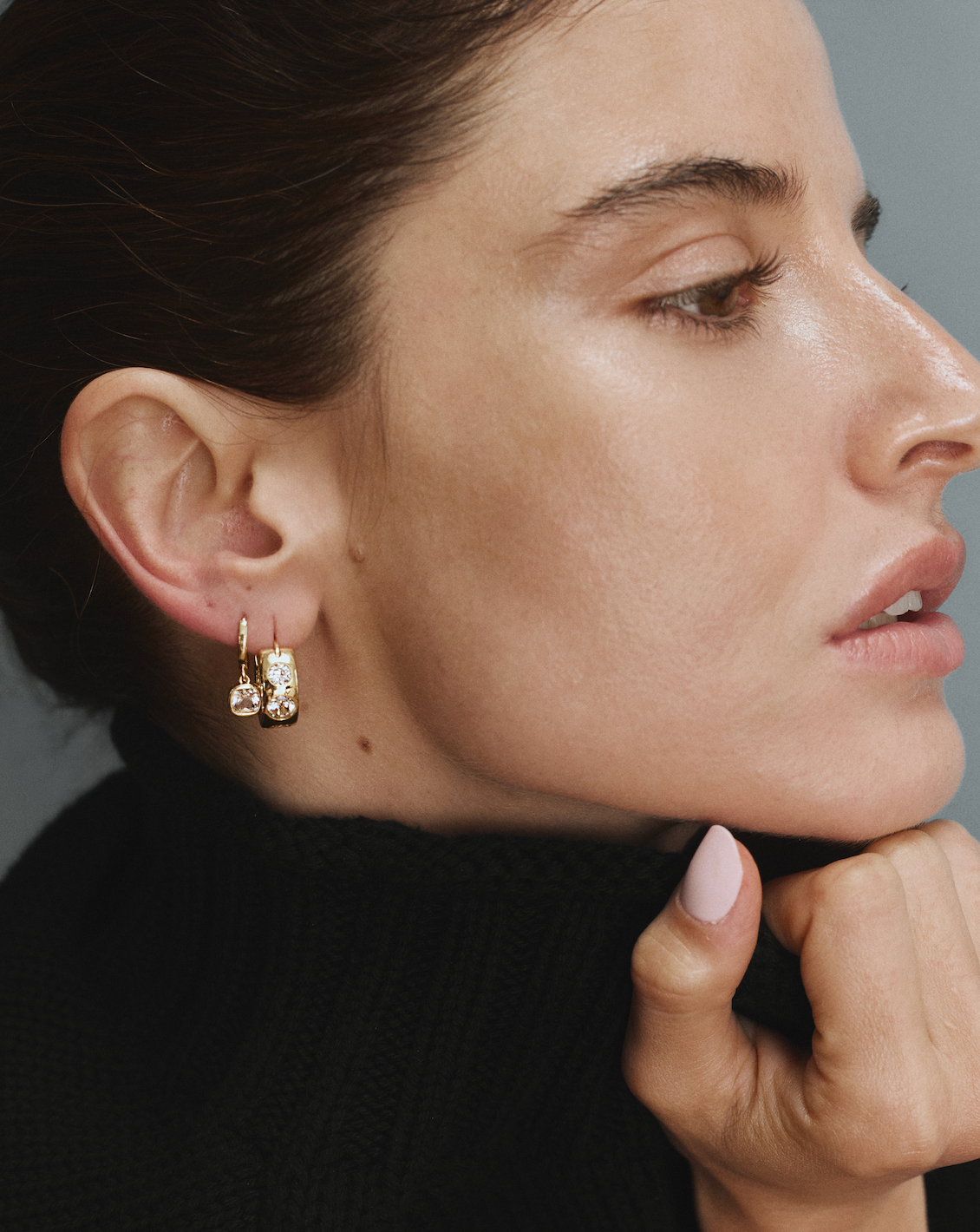 EVIE SAPPHIRE EARRINGS: GOLD