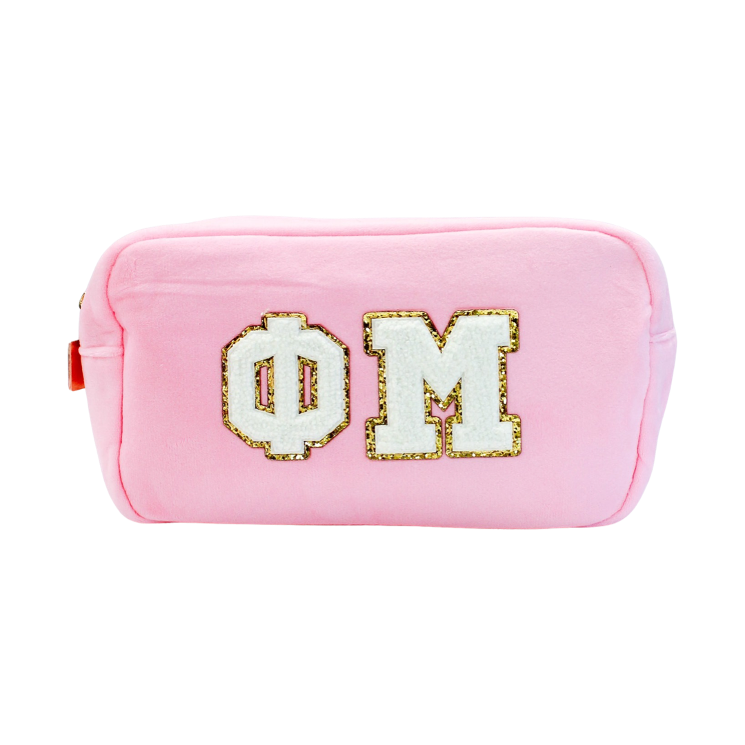Chenille Cosmetic Bag - Chi Omega
