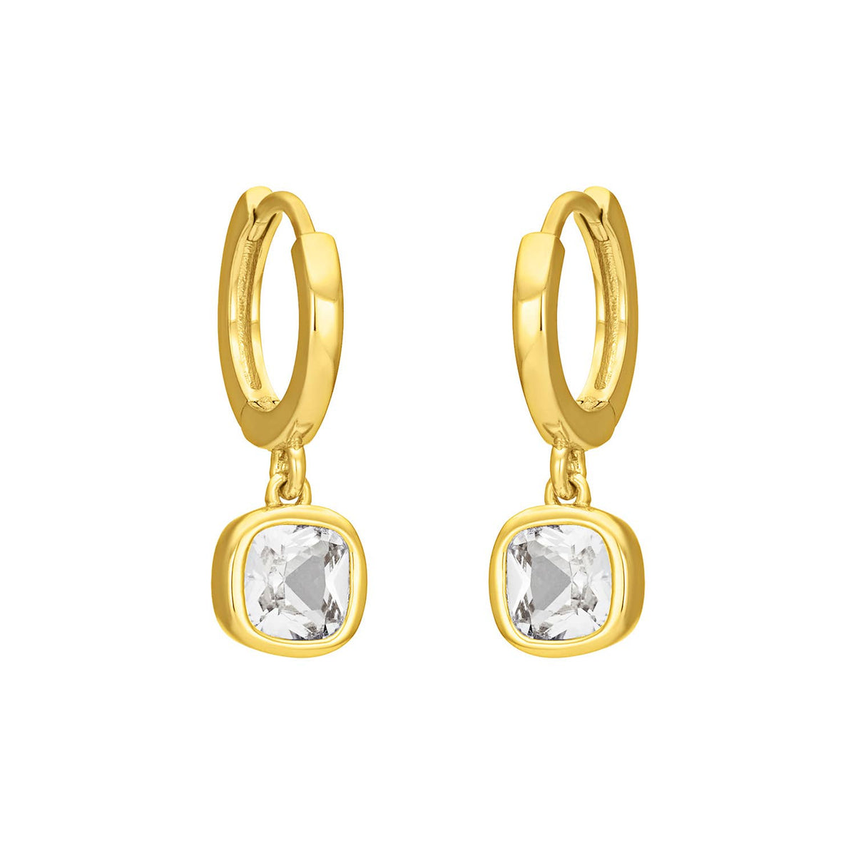 EVIE SAPPHIRE EARRINGS: GOLD