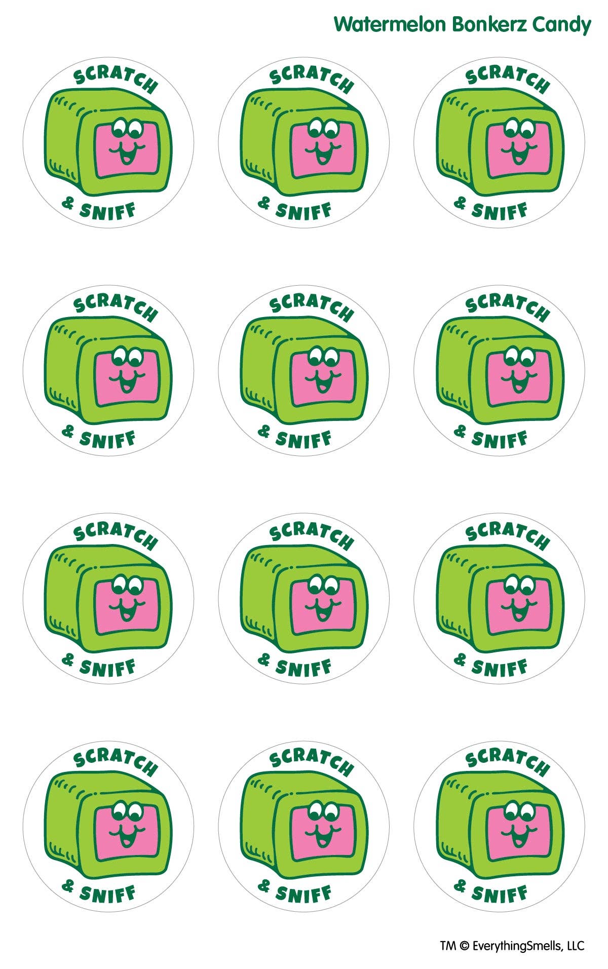 Watermelon Bonkerz Scratch & Sniff Sticker