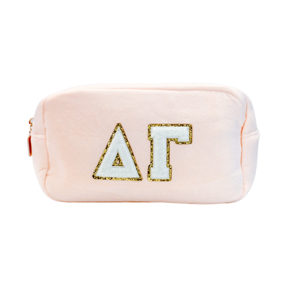 Chenille Cosmetic Bag - Chi Omega