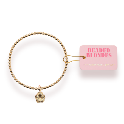 Gold Flower Charm Bracelet