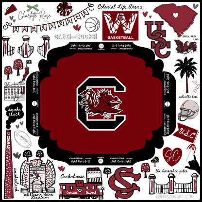 USC Gamecocks Mahjong Mat