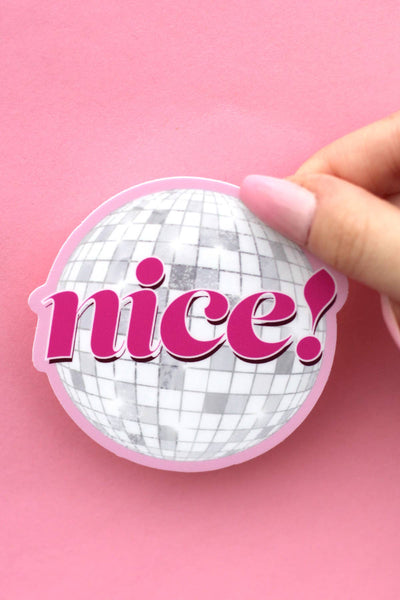 Nice! Disco Ball Sticker