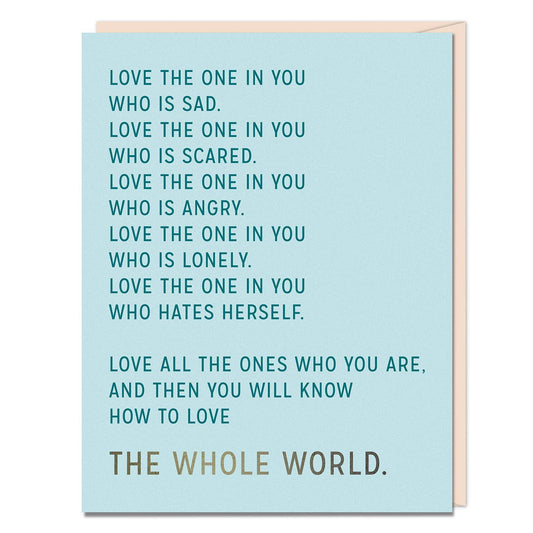 Elizabeth Gilbert Love The One in You Encouragement Card