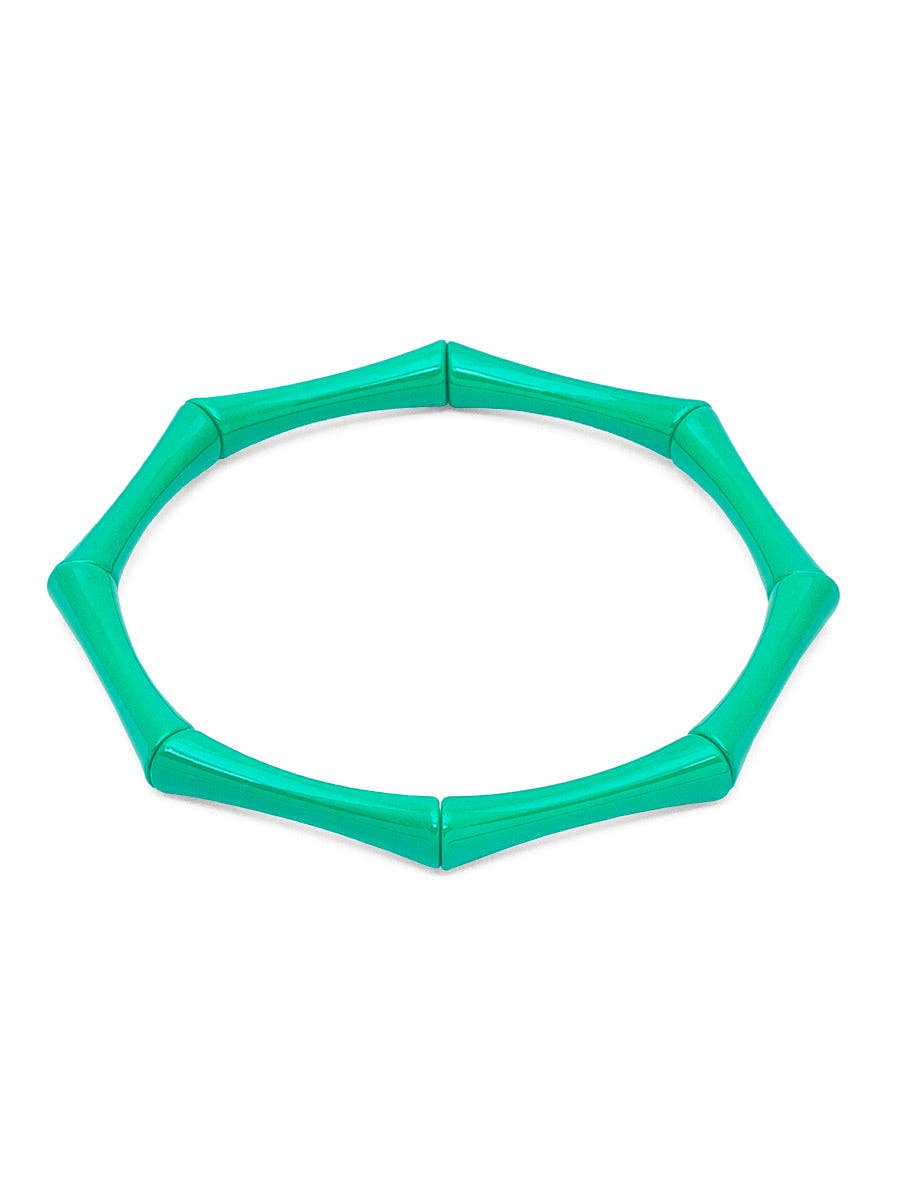 Enamel Bamboo Bracelet - Cobalt