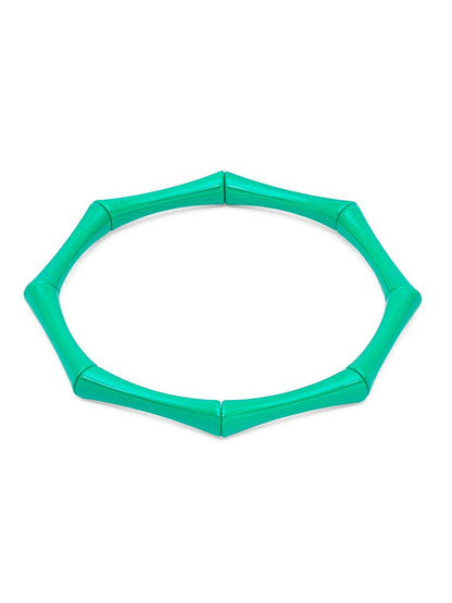 Enamel Bamboo Bracelet - Red