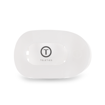 TELETIES - Coconut White Medium Flat Round Clip