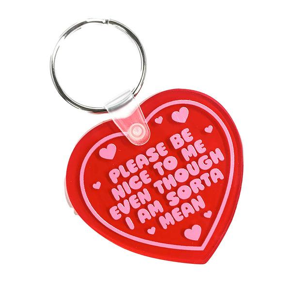 Please Be Nice To Me Keychain