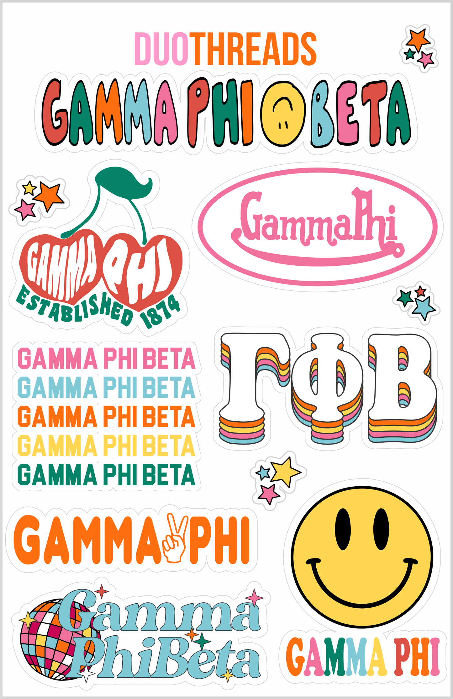 Rainbow Sticker Sheet - GPhi