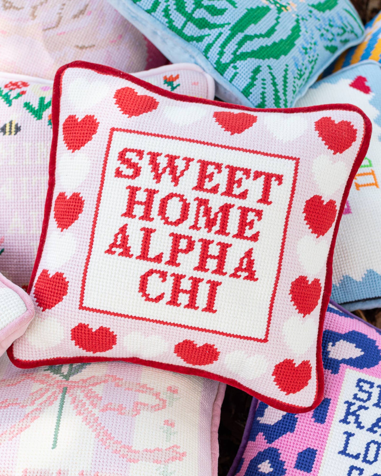 AXO Needlepoint Pillow