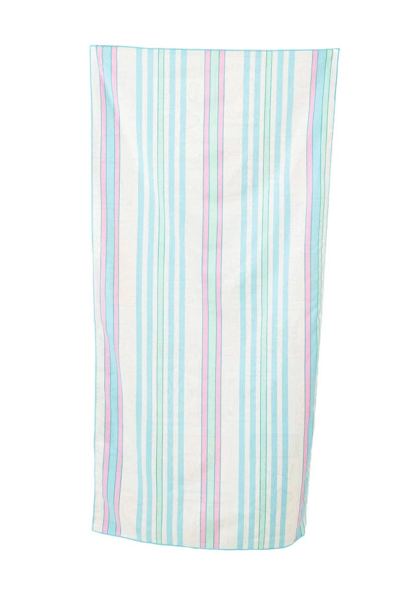 Traveling Matchbook Reversible Beach Towel: Light Blue