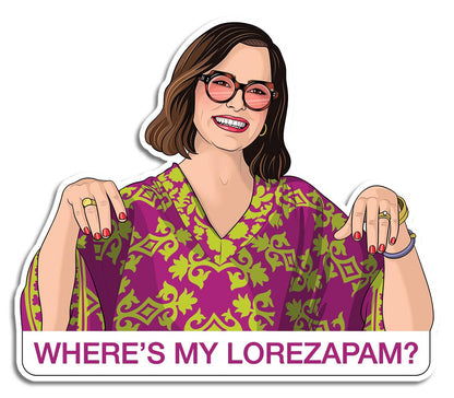 White Lotus - Where's My Lorezapam? Sticker