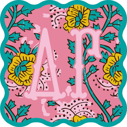 Tri Delta Block Print Coaster