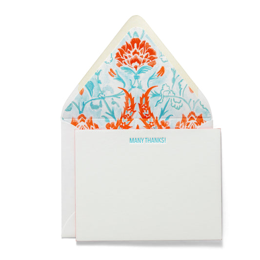 Many Thanks! Letterpress Flat Notecards