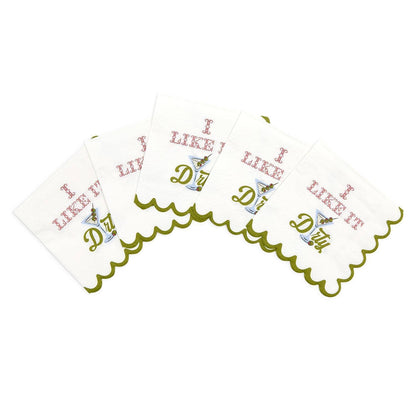 I Like it Dirty | Olive Martini |  Paper Cocktail Napkins