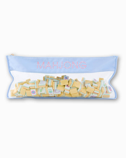 Mahjong Bag - Light Blue Bamboo