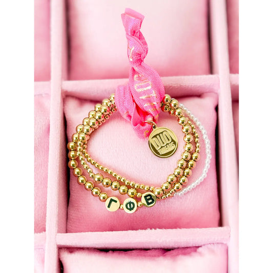 Phi Gold Stack Bracelet