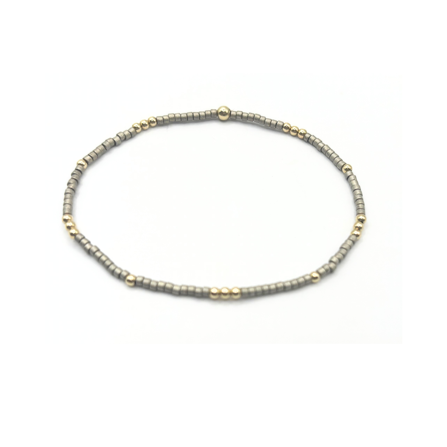 Newport - Pewter + Gold Waterproof Bracelet